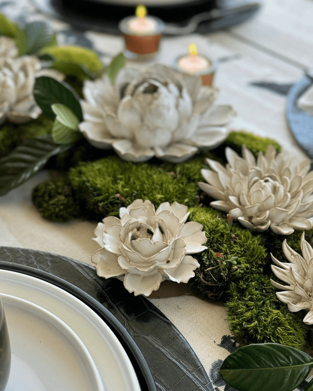 Ceramic Flower Wall Art Succulent Green 6: Large Succulent Green - Che Cose Belle