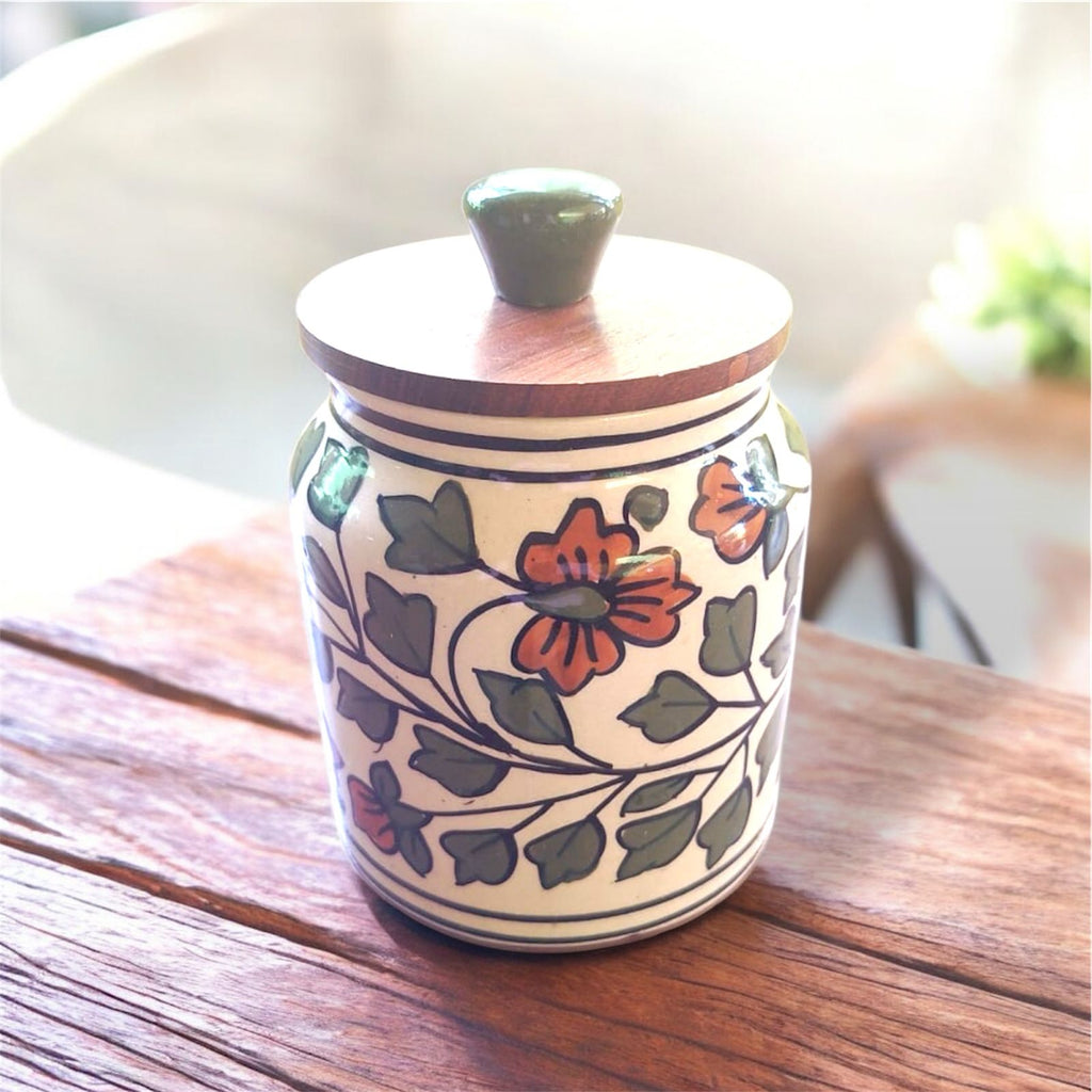 Ceramic Jars with Wooden Lids - Che Cose Belle