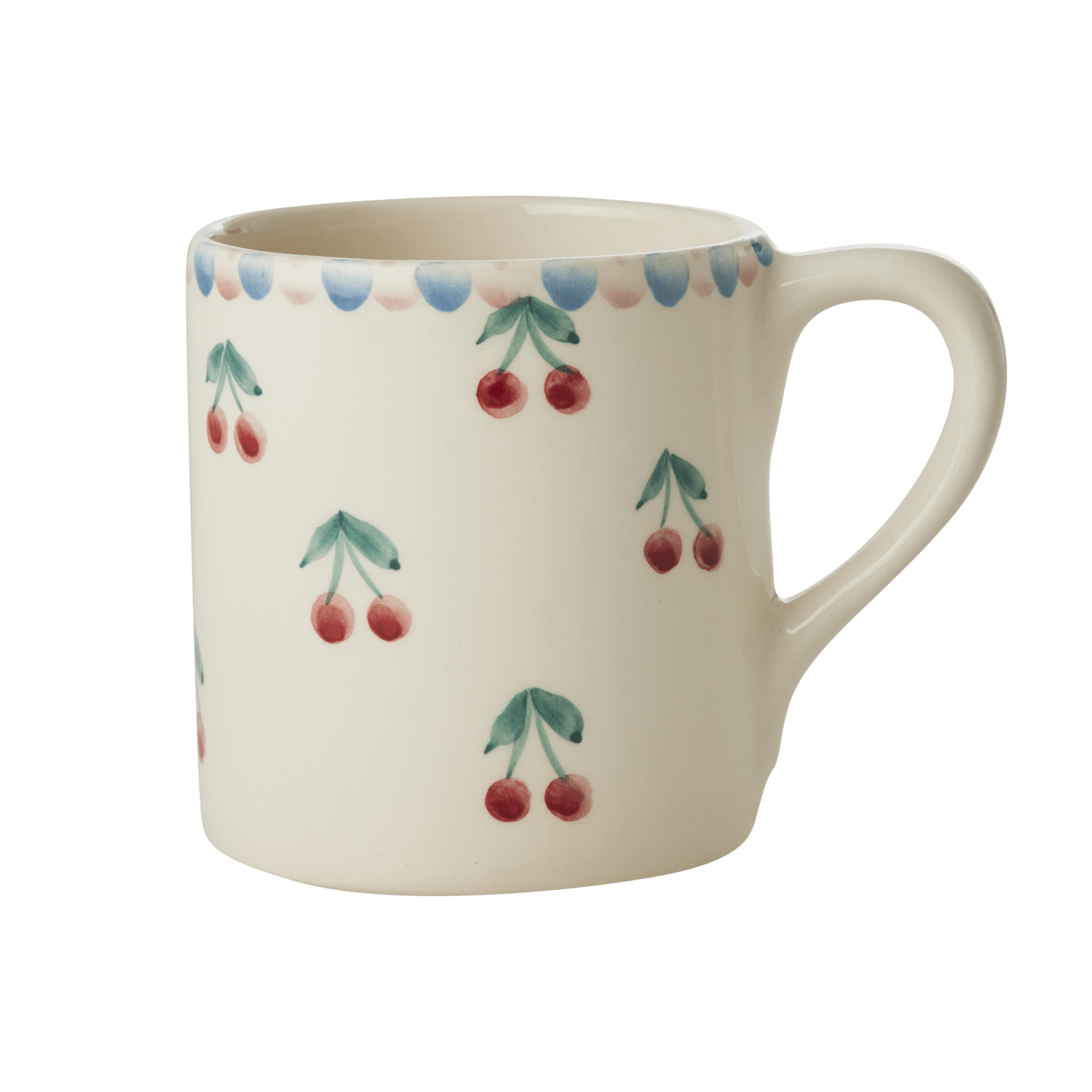 Ceramic Mug with Hand Painted Cherries - 14.2 oz - Che Cose Belle