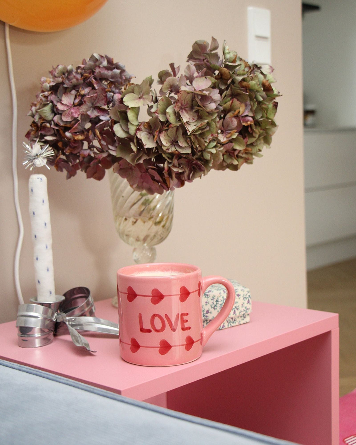 Ceramic Mug with Hand Painted Love - 14.2 oz - Che Cose Belle