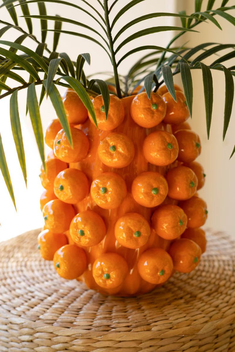 Ceramic Orange Cluster Vase - Che Cose Belle