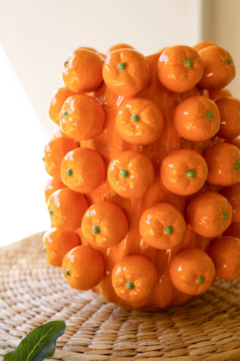 Ceramic Orange Cluster Vase - Che Cose Belle