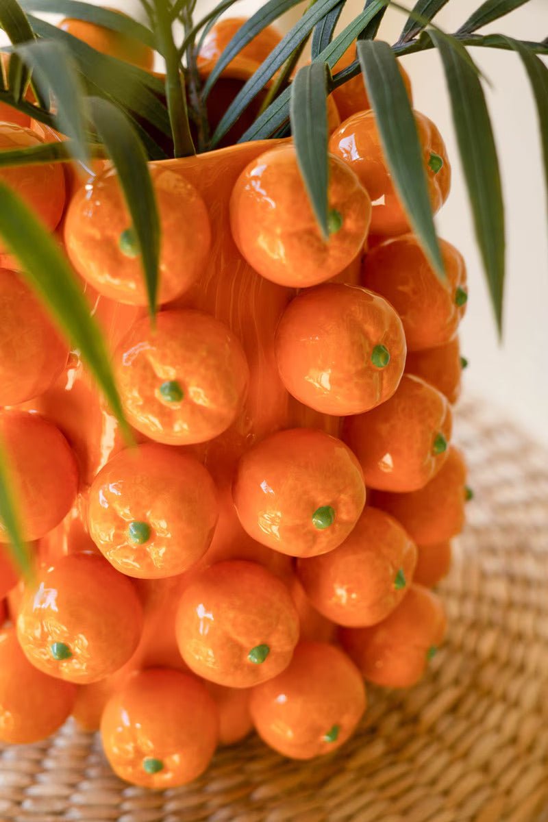 Ceramic Orange Cluster Vase - Che Cose Belle