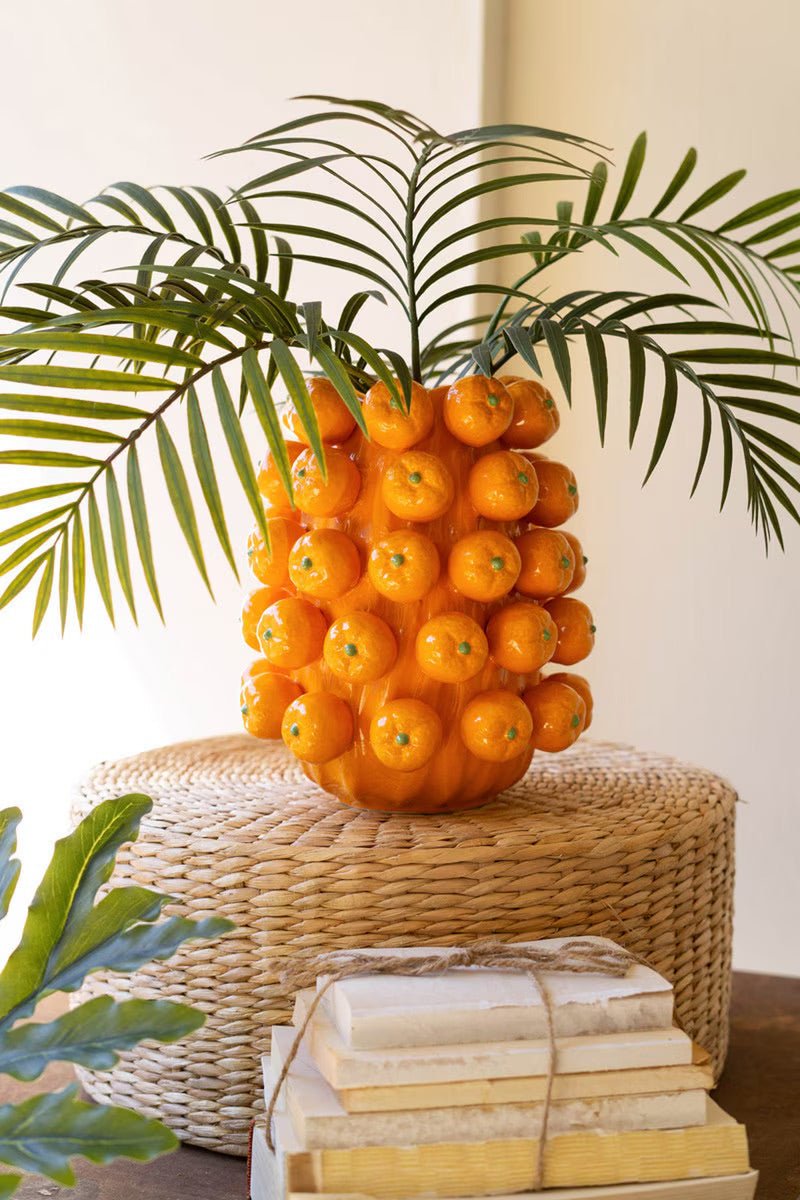 Ceramic Orange Cluster Vase - Che Cose Belle