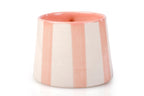 Ceramic Pink Stripe Coffee cup - 220ml - 3.5 x 2.5 Inches (Set of 4) - Che Cose Belle