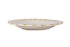 Ceramic Stripe Dinner Plate, Yellow - 10 x 10 x 1.25 Inches ( Set of 2 ) - Che Cose Belle