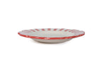 Ceramic stripe Salad Plate, Red - 8.25x 8.25 x 1.25 Inches ( Set of 2 ) - Che Cose Belle
