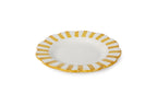 Ceramic stripe Salad Plate, Yellow - 8.25x 8.25 x 1.25 Inches ( Set of 4 ) - Che Cose Belle