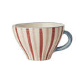 Ceramic Tea Cup with Hand Painted Stripes - 5.0 oz - Che Cose Belle