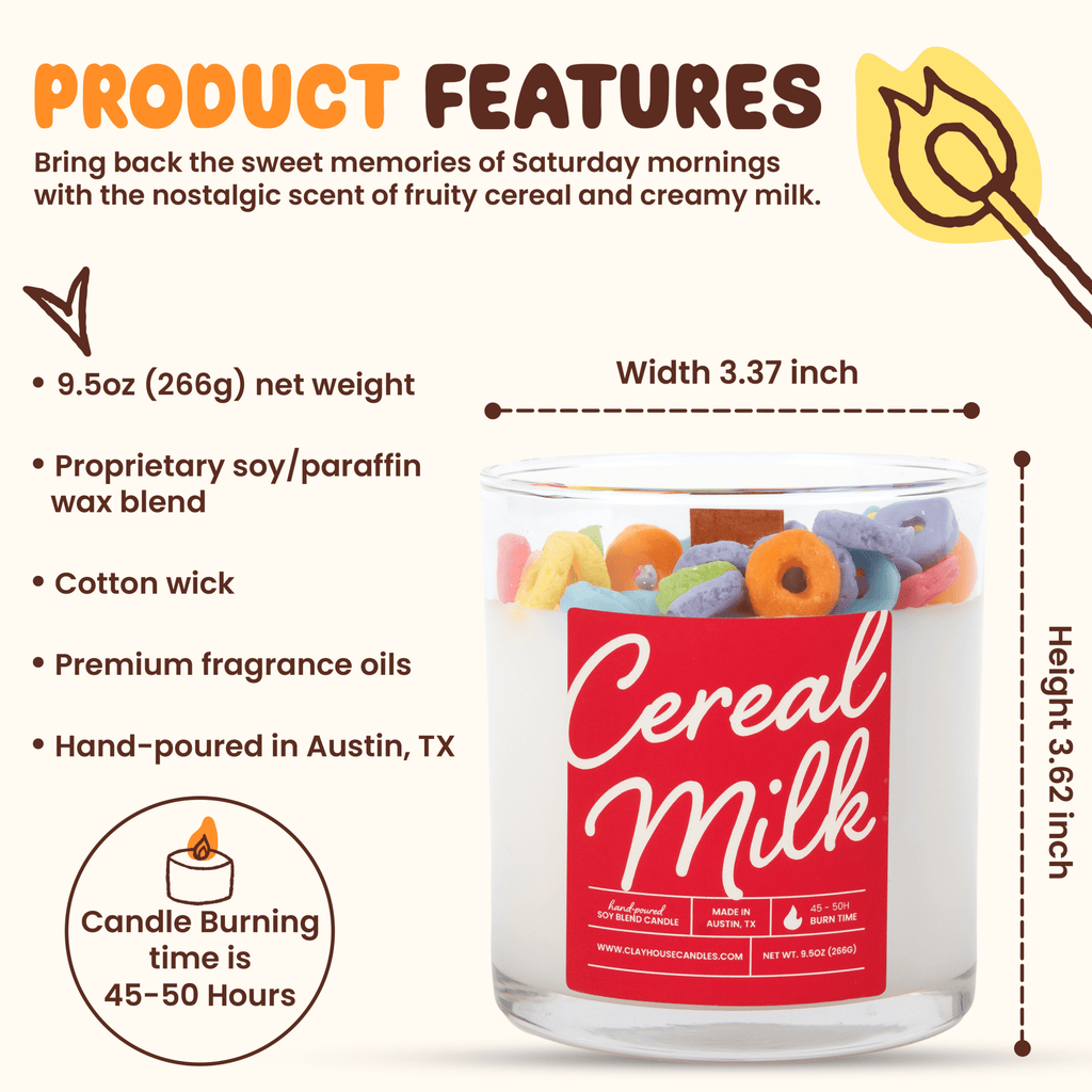 Cereal Milk Container Candle - Che Cose Belle