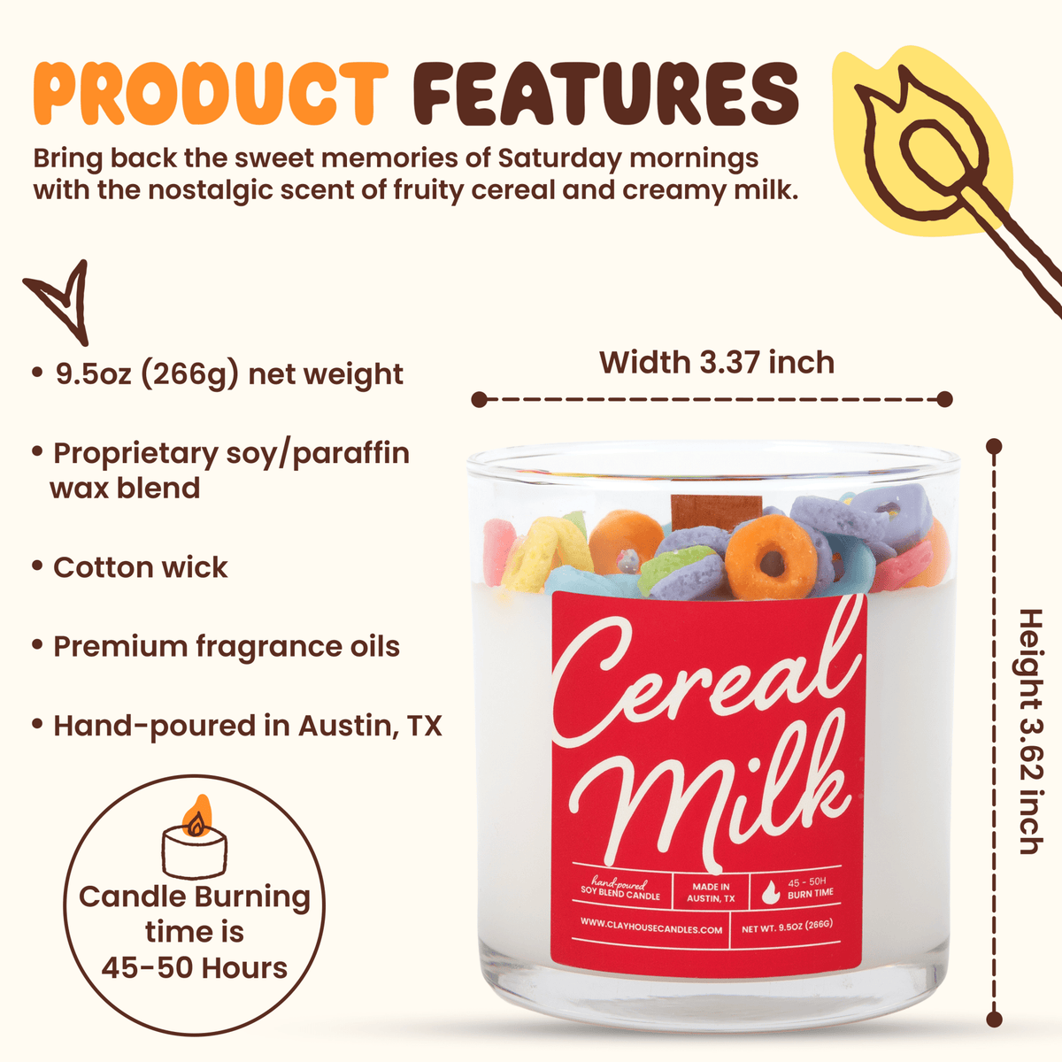 Cereal Milk Container Candle - Che Cose Belle