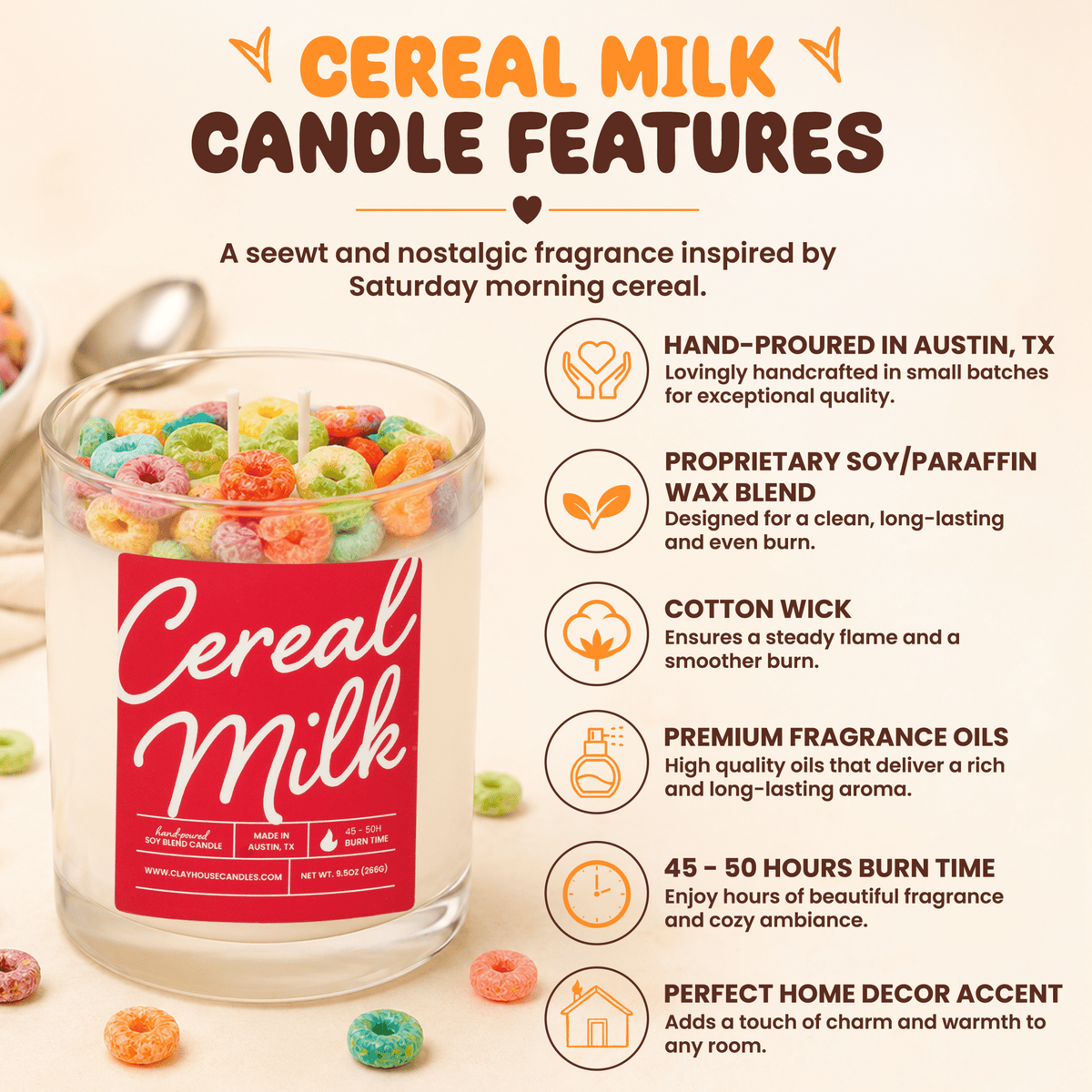 Cereal Milk Container Candle - Che Cose Belle