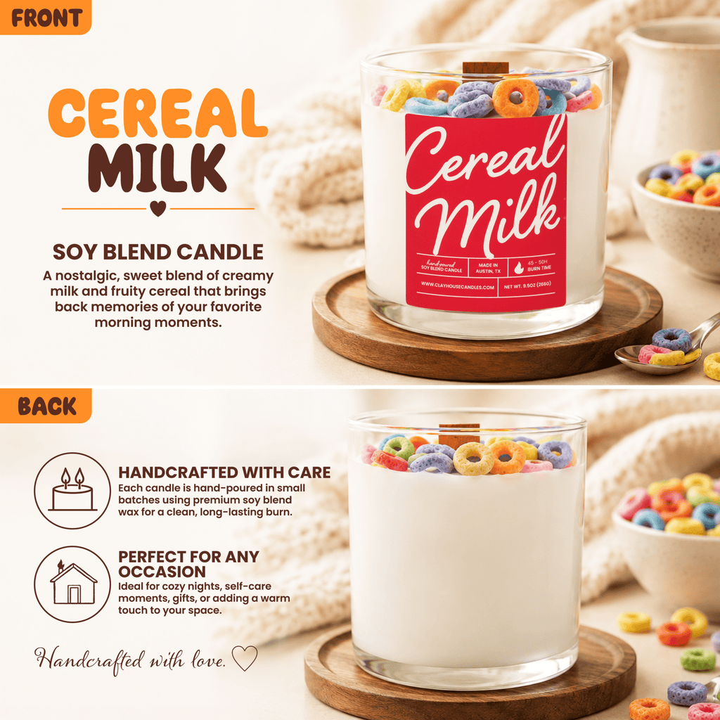 Cereal Milk Container Candle - Che Cose Belle