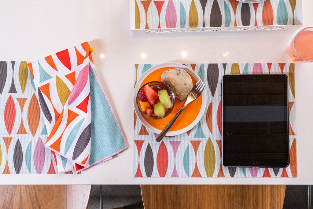 Cha - Cha double - sided Woven Rectangular Placemat - set of 4 - Che Cose Belle