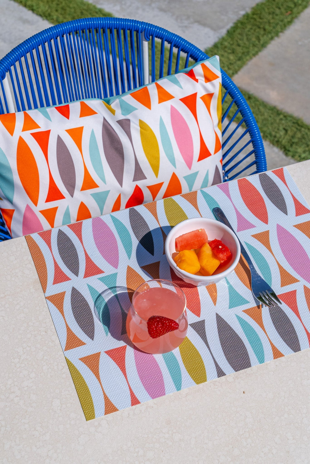 Cha - Cha double - sided Woven Rectangular Placemat - set of 4 - Che Cose Belle