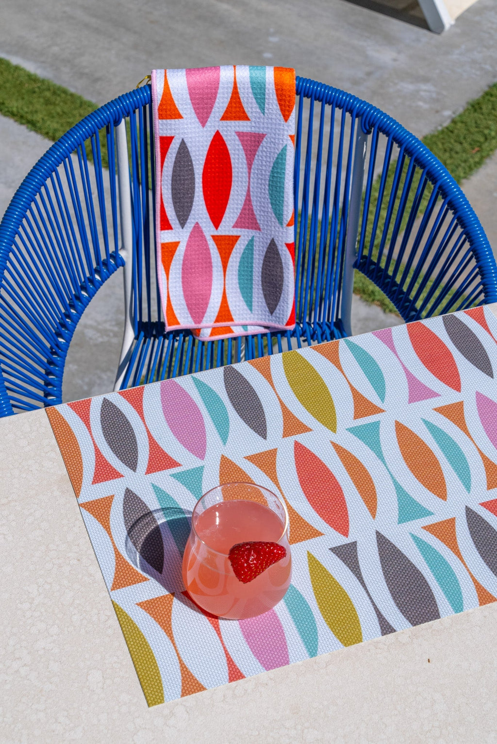 Cha - Cha double - sided Woven Rectangular Placemat - set of 4 - Che Cose Belle