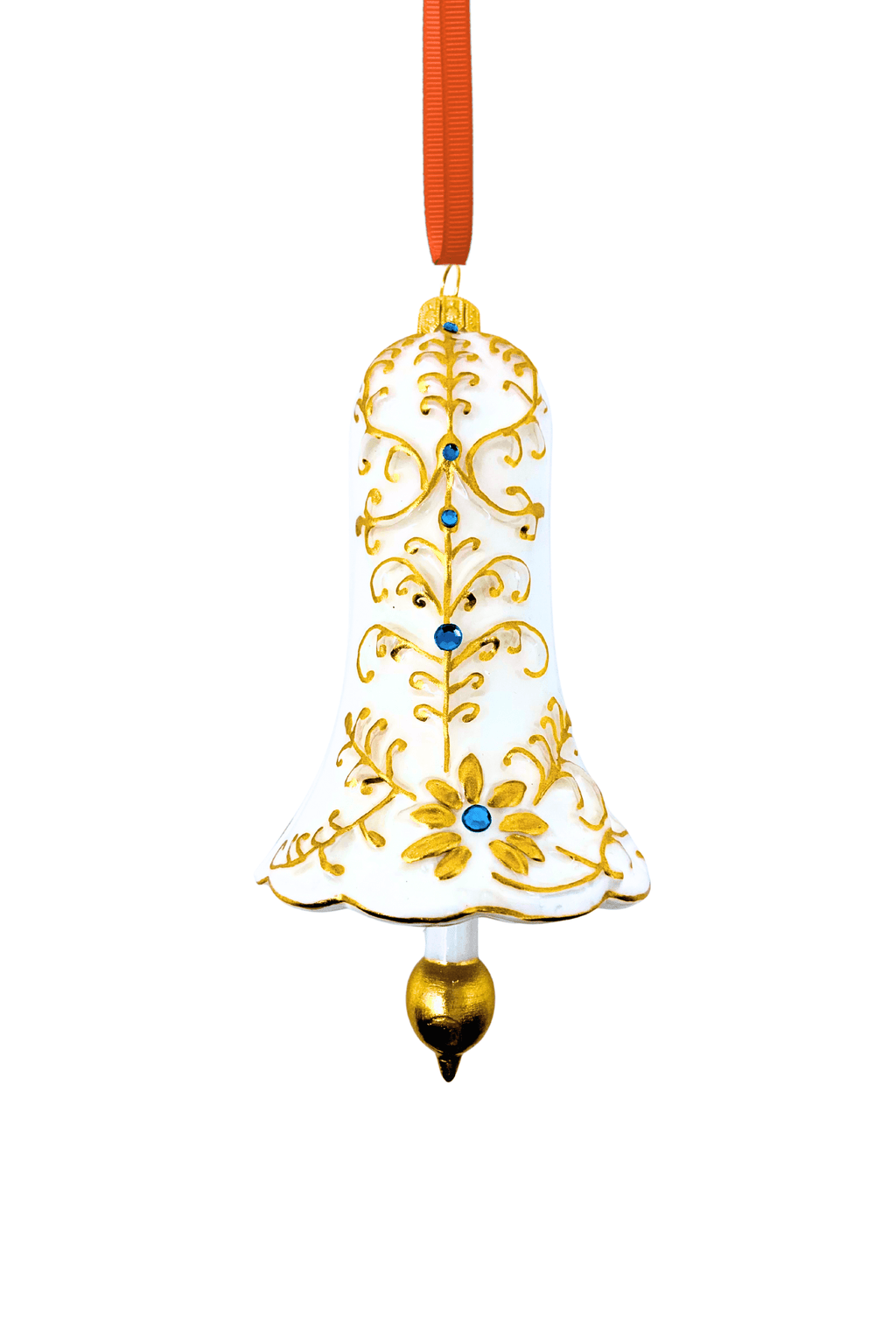 Chantilly Lace Bell Glass Blown Ornament - Che Cose Belle