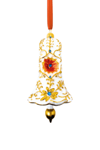 Chantilly Lace Bell Glass Blown Ornament - Che Cose Belle
