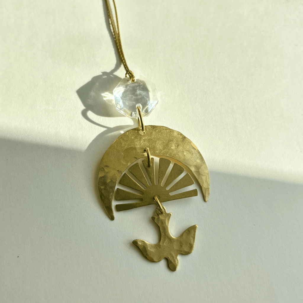 Chasing Light Ornament with Vintage Glass Crystal - Che Cose Belle