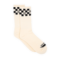 Checkered Peace Crew Sock - Eggshell - Che Cose Belle