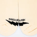 Checkered Peace Crew Sock - Eggshell - Che Cose Belle