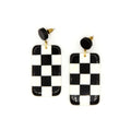 Checkered Resin Earrings - Che Cose Belle