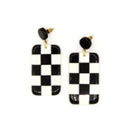 Checkered Resin Earrings - Che Cose Belle