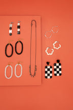 Checkered Resin Earrings - Che Cose Belle