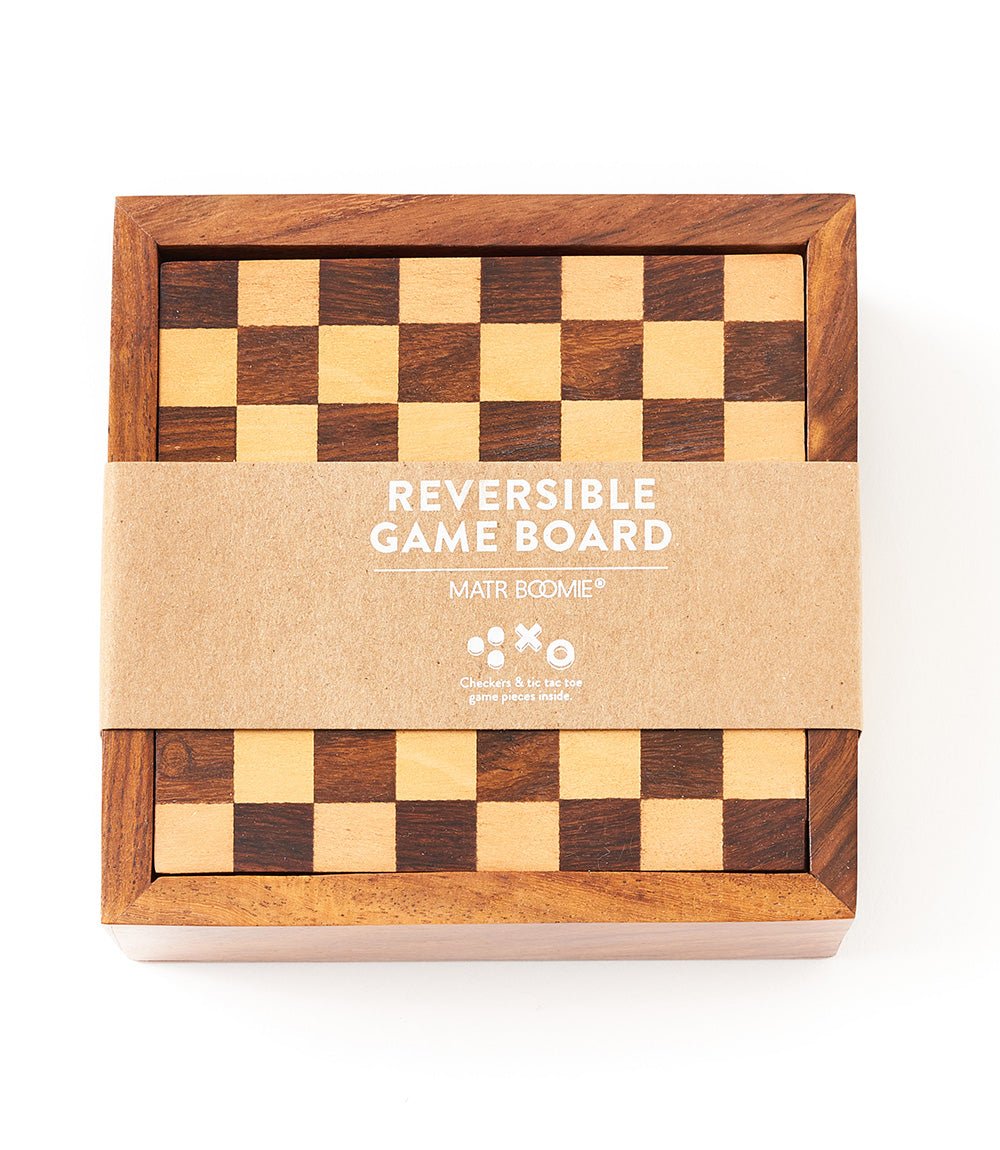 Checkers and Tic Tac Toe Game Set - Handcrafted Wood - Che Cose Belle