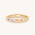 Cheerful Outlook Multi Color Enamel Mother of Pearl Bracelet - Che Cose Belle