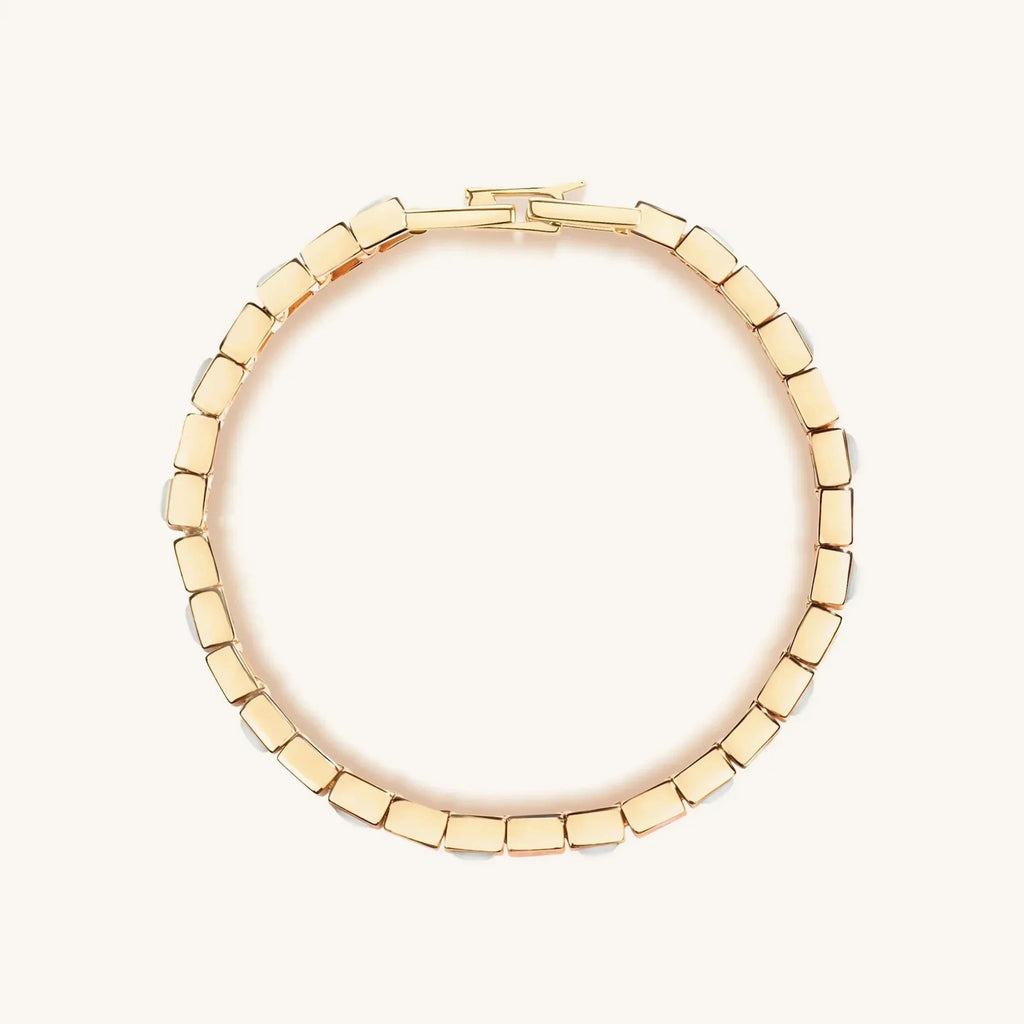 Cheerful Outlook Multi Color Enamel Mother of Pearl Bracelet - Che Cose Belle