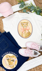 Cheetah with Rhinestone Specs Graphic Edgy Shirt - Che Cose Belle