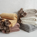 Chenille Throw with Pom Poms - 51"x63" - Che Cose Belle