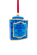Chester Tea Tin Glass Ornament - Che Cose Belle
