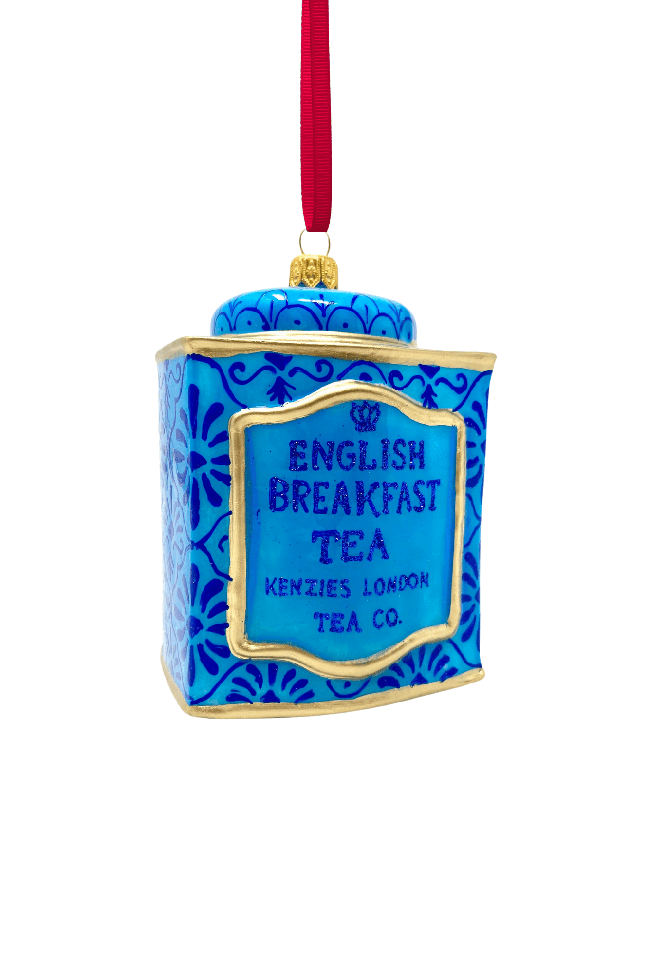Chester Tea Tin Glass Ornament - Che Cose Belle