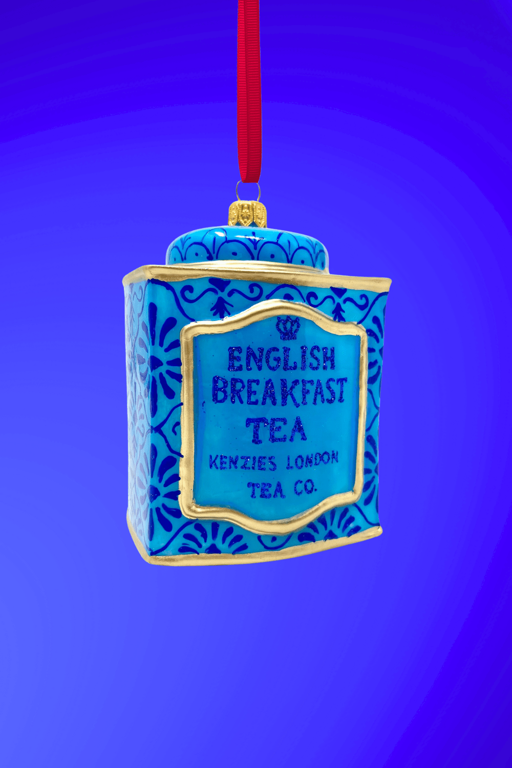 Chester Tea Tin Glass Ornament - Che Cose Belle