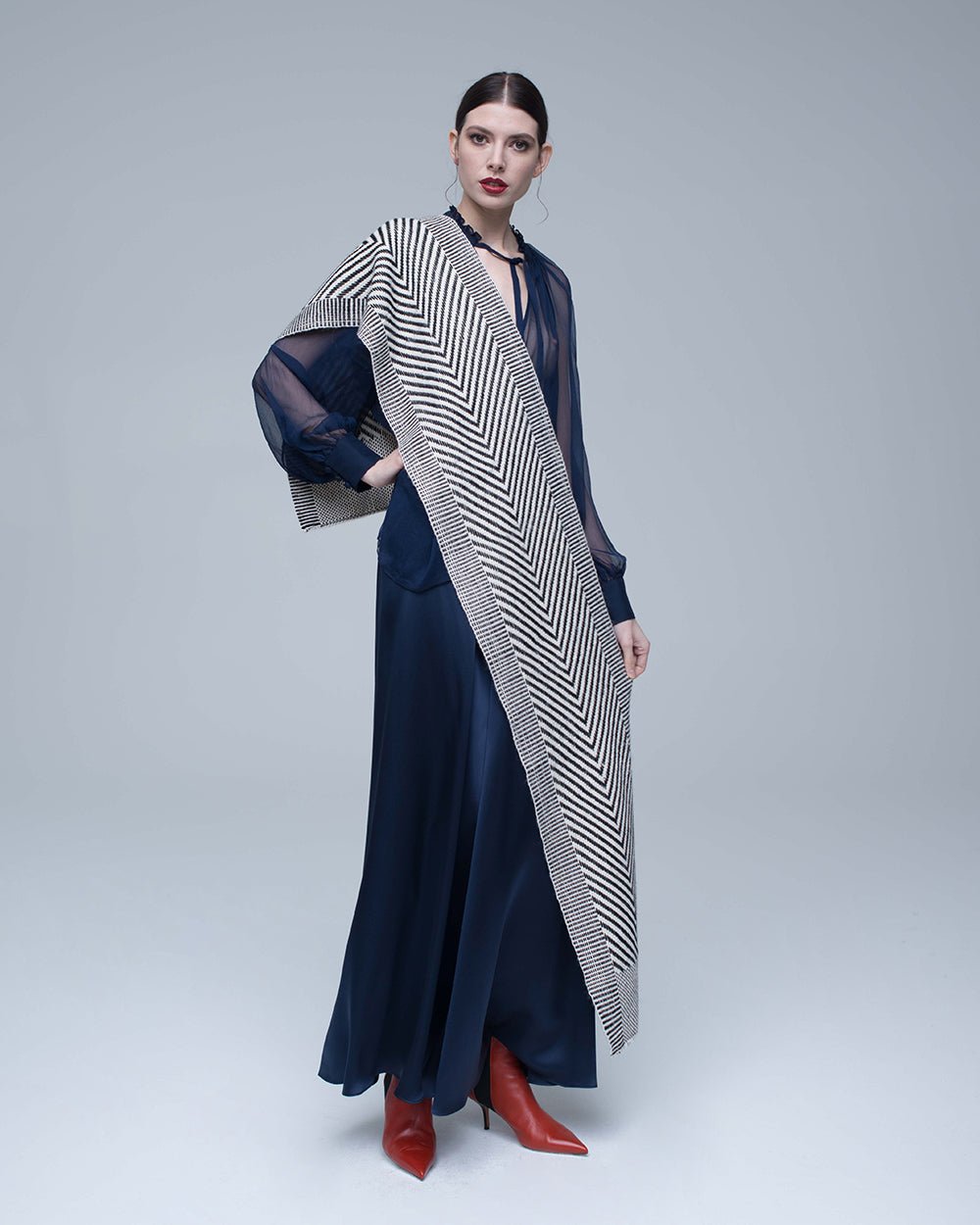 Chevron Scarf in Baby Alpaca - Che Cose Belle