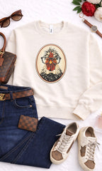 Chicken with Rhinestone Specs Graphic Sweatshirt - Che Cose Belle