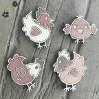Chicken Wood Magnet Set - Che Cose Belle