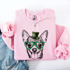 Chihuahua, Adorable Dog, St Patrick's Day, Lucky, Irish Sweatshirt - Che Cose Belle