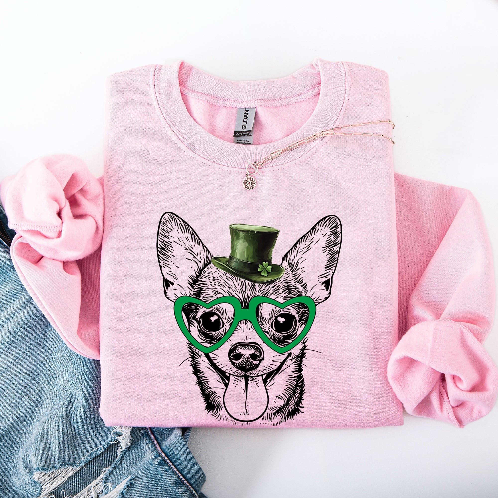 Chihuahua, Adorable Dog, St Patrick's Day, Lucky, Irish Sweatshirt - Che Cose Belle