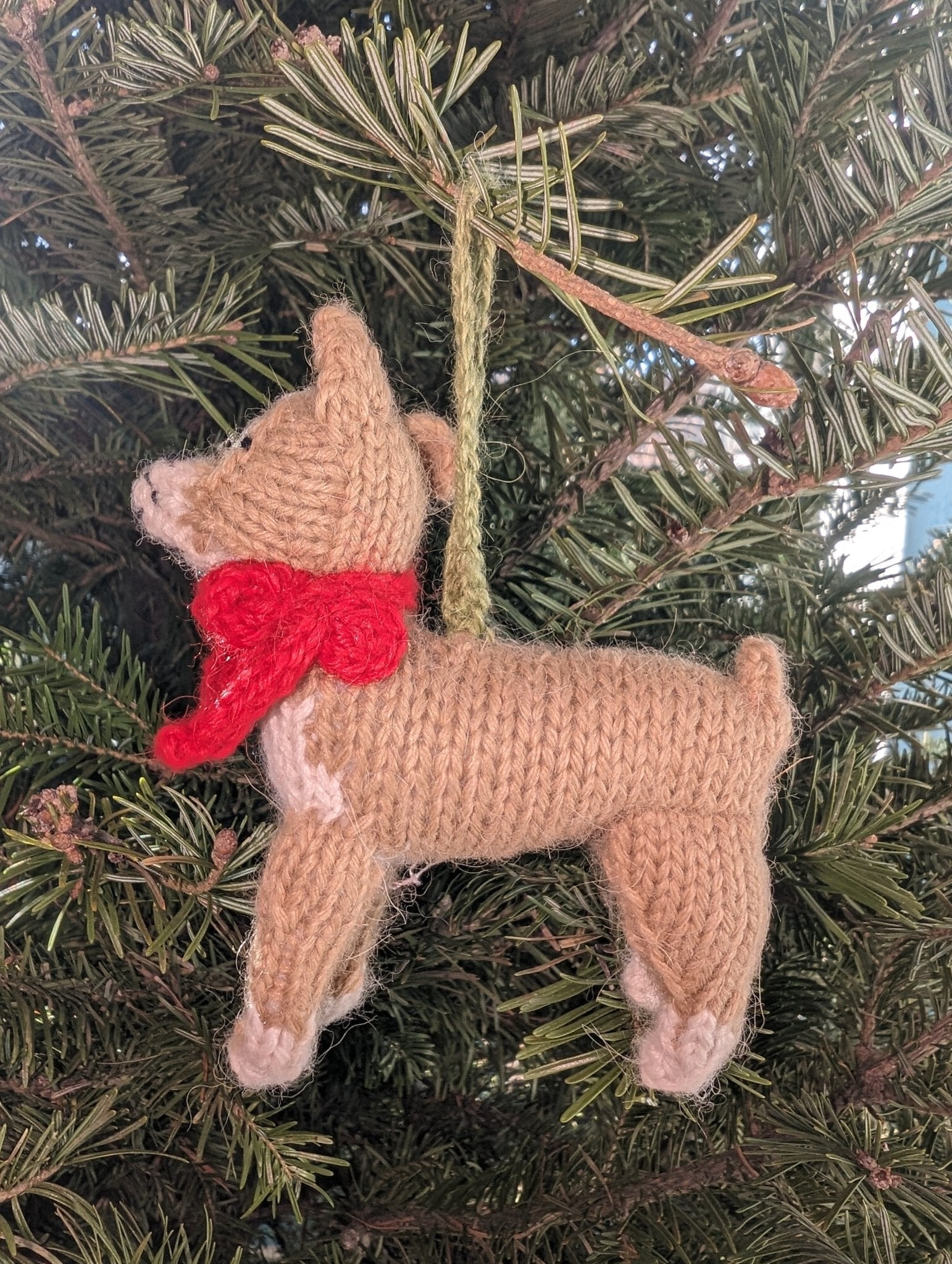 Chihuahua Dog Hand Knit Christmas Ornament Arcadia Home - Che Cose Belle