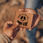 Child of the 70's Hippie Soul Graphic Leather Wallet - Che Cose Belle
