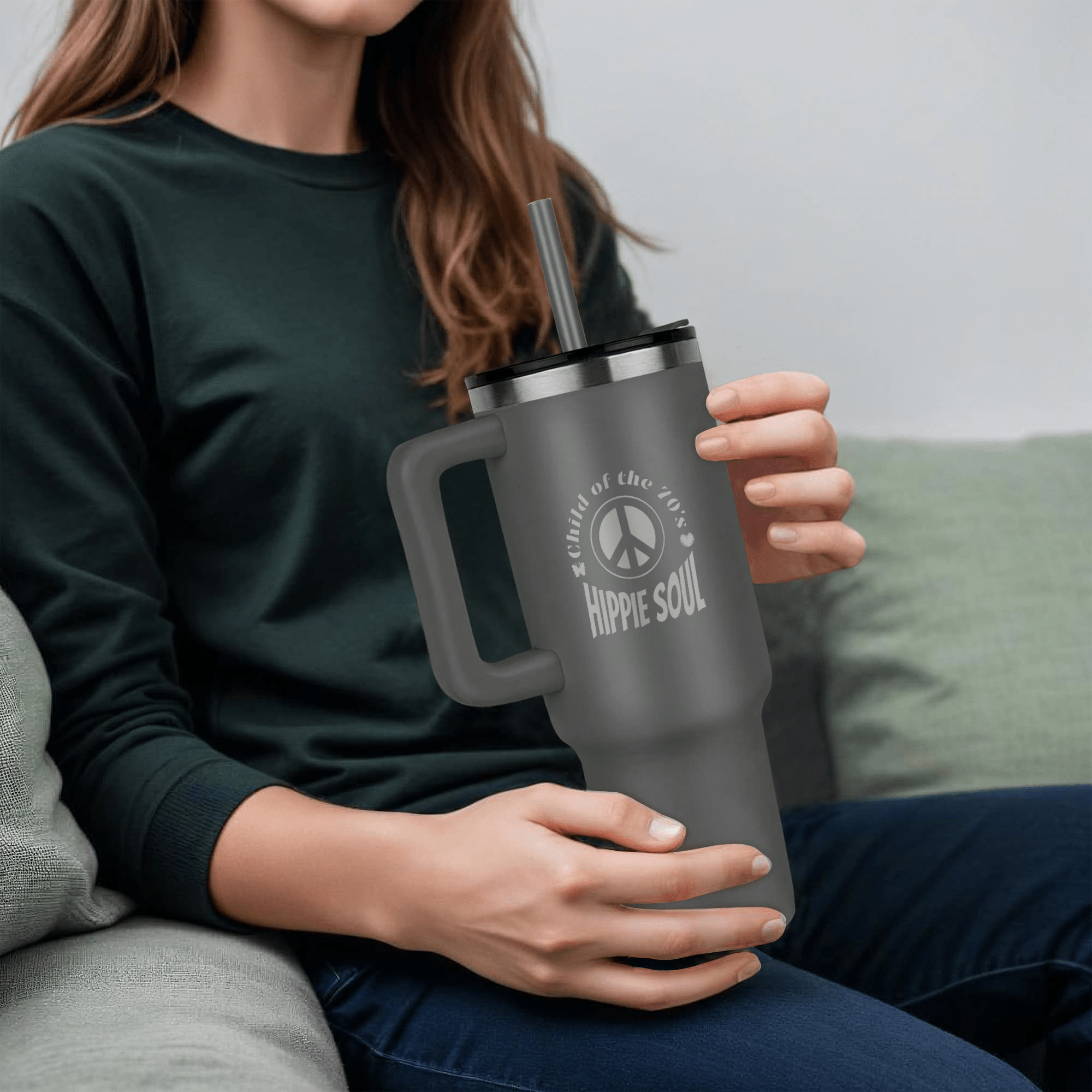 Child of the 70's Hippie Soul Pinnacle 40oz Engraved Tumbler - Che Cose Belle