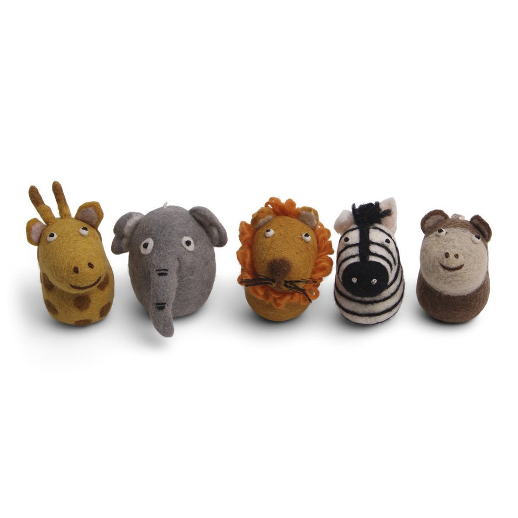 Children's Hanging Decoration Set - Safari Animals (Set of 5) - Che Cose Belle