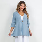 Chinatown Elbow Length Cotton Gauze Jacket - Che Cose Belle