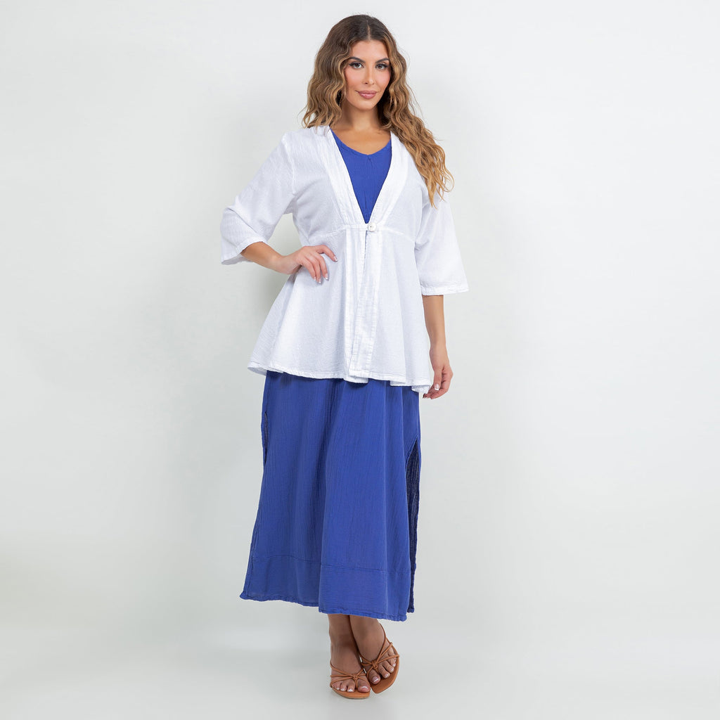 Chinatown Elbow Length Cotton Gauze Jacket - Che Cose Belle