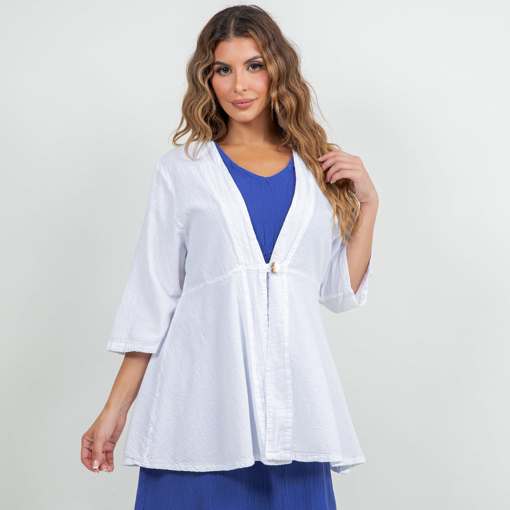 Chinatown Elbow Length Cotton Gauze Jacket - Che Cose Belle