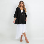 Chinatown Elbow Length Cotton Gauze Jacket - Che Cose Belle