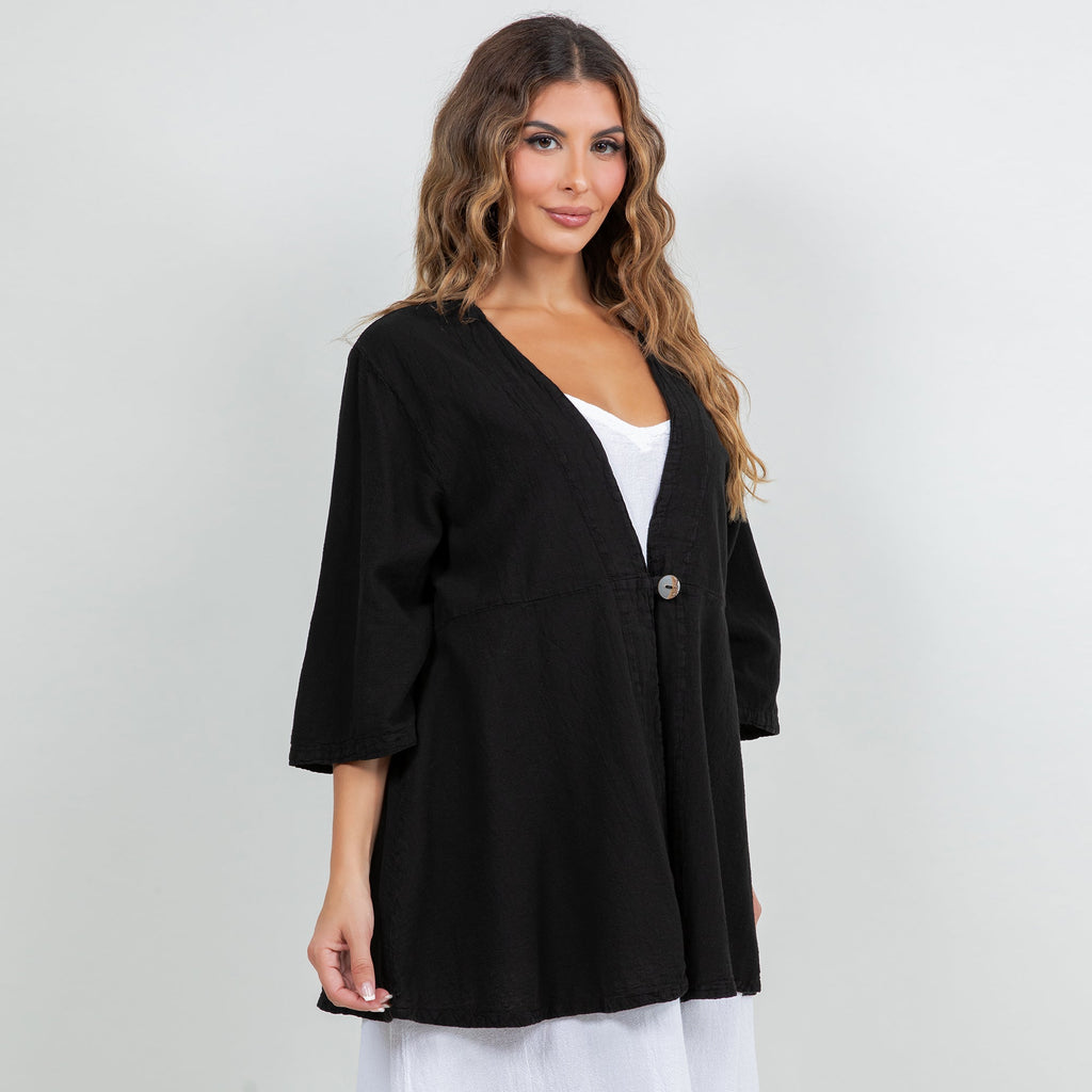 Chinatown Elbow Length Cotton Gauze Jacket - Che Cose Belle